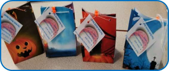 Examples of Halloween gifts made by students